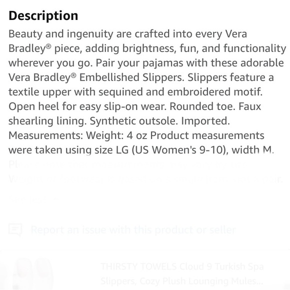 Vera Bradley Beary Merry embellished slippers - Picture 3 of 13